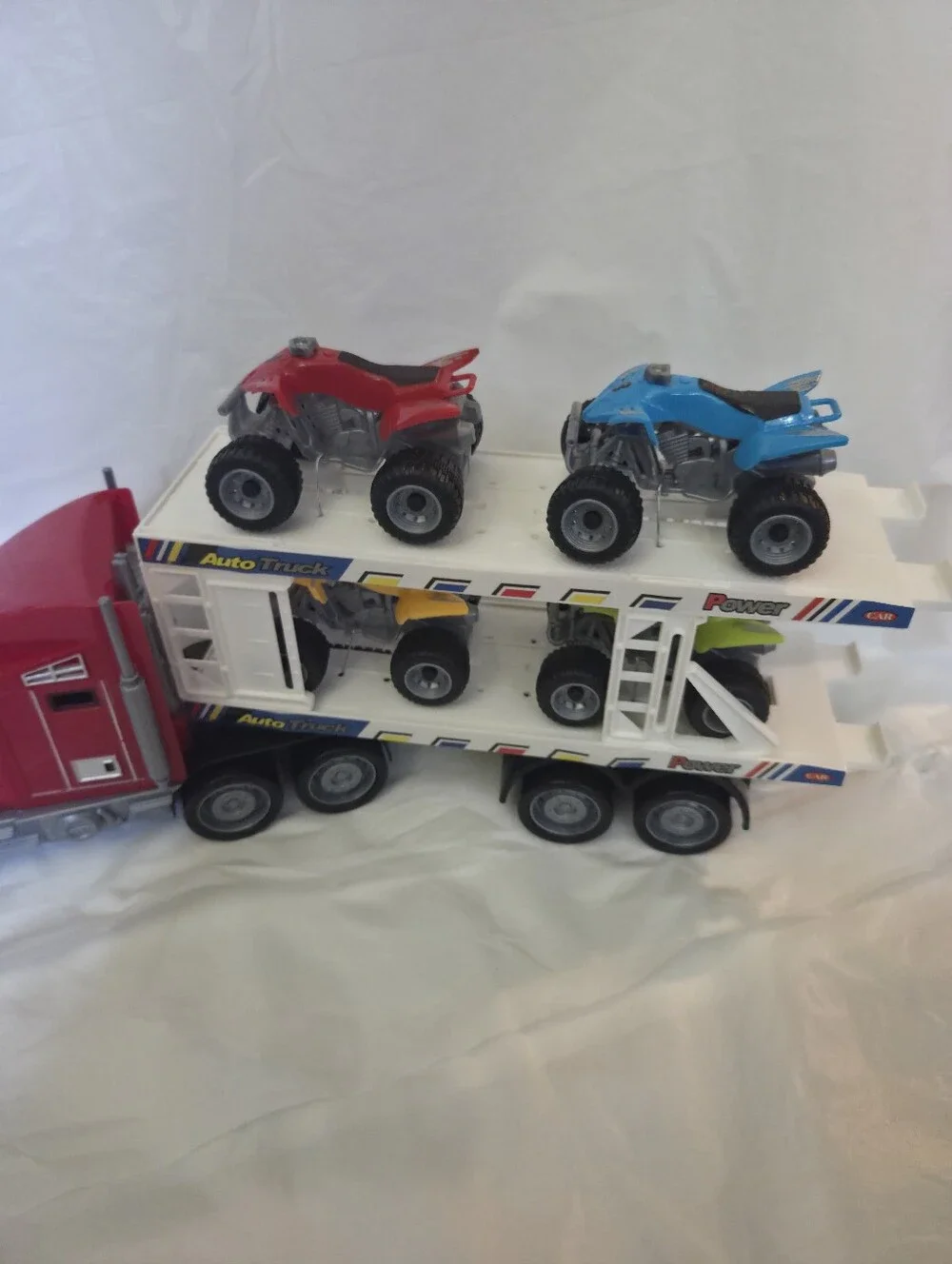 Multi-Car Transport Truck with 4 Atvs And Trailer
